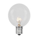 100 G40 Globe String Light Set with Clear Bulbs on Brown Wire