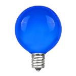 100 G40 Globe String Light Set with Blue Bulbs on Black Wire