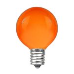 100 G50 Globe Light String Set with Orange on Green Wire