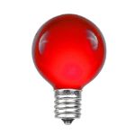 100 G50 Globe Light String Set with Red on Green Wire