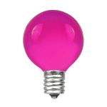 100 G50 Globe Light String Set with Purple Bulbs on Black Wire