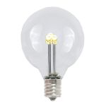 25 Warm White LED G40 Commercial Grade Candelabra Base Light Set - Black Wire