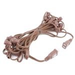 25 Clear G30 Commercial Grade Candelabra Base Light Set - Brown Wire