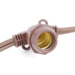 25 Clear G50 Commercial Grade Intermediate Base Light Set - Brown Wire