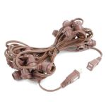 25 Clear G50 Commercial Grade Intermediate Base Light Set - Brown Wire