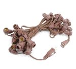 25 Clear G50 Suspended Commercial Grade Intermediate Base Light Set - Brown Wire