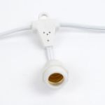 80 Warm White G50 LED Suspended Commercial Grade Intermediate Base Light Set - White Wire