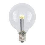 100 Warm White LED G40 Commercial Grade Candelabra Base Light Set - Black Wire