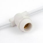 100 Clear G30 Commercial Grade Candelabra Base Light Set - White Wire