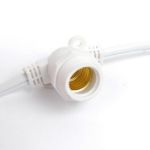 80 Clear G50 Commercial Grade Intermediate Base Light Set - White Wire