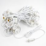 80 Clear G50 Commercial Grade Intermediate Base Light Set - White Wire