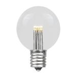 80 Warm White G50 LED Suspended Commercial Grade Intermediate Base Light Set - Brown Wire