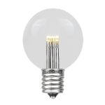 25 Warm White G50 Suspended Commercial Grade Intermediate Base Light Set - White Wire