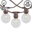 25 Clear G50 Commercial Grade Intermediate Base Light Set - Brown Wire