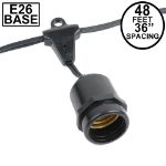 48' Suspended Black Commercial Grade Stringer (E26) Base)