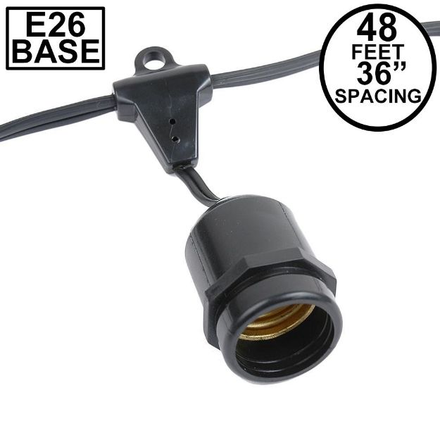 48' Suspended Black Commercial Grade Stringer (E26) Base)