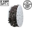 Premium Commercial Grade C7 1000' Spool 12" Spacing 8 Amp Brown Wire
