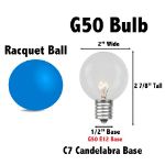 Frosted White G50 7 Watt Replacement Bulbs 25 Pack E12 Base