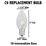 Green Ceramic Opaque C9 7 Watt Bulbs 25 Pack