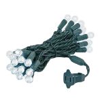 G12 25 LED Pure White 4" Spacing Green Wire *On Sale*