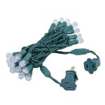 G12 25 LED Pure White 4" Spacing Green Wire *On Sale*