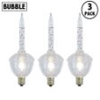 Clear Traditional Classic Bubble Light With Clear Base Replacements 3 Pack 