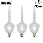 Clear Traditional Classic Bubble Light With Clear Base Replacements 3 Pack 