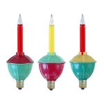 Red and Yellow Bubble Light Multicolor Base Set with Silver Glitter