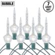 Clear with Clear Base Classic Traditional Bubble Light Set 7 Lamps