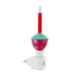 Red with Silver Glitter Bubble Christmas Night Light