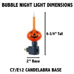 Orange Pumpkin Halloween Bubble Night Light