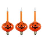 Orange Pumpkin Halloween Bubble Light Replacements 3 Pack 