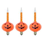 Orange Pumpkin Halloween Bubble Light Replacements 3 Pack 