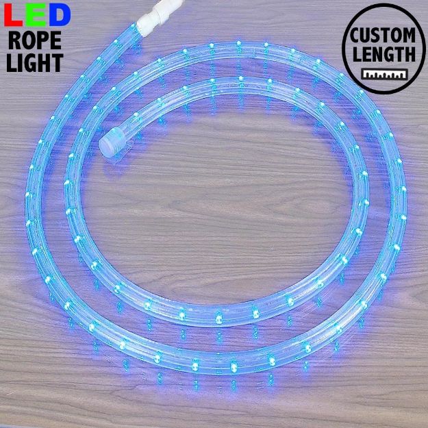 Blue LED Custom Rope Light Kit 1/2" 2 Wire 120v