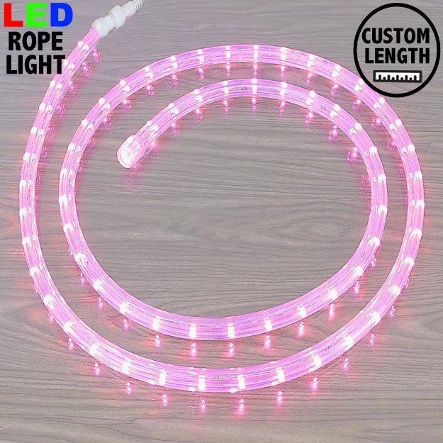 Pink LED Custom Rope Light Kit 1/2" 2 Wire 120v