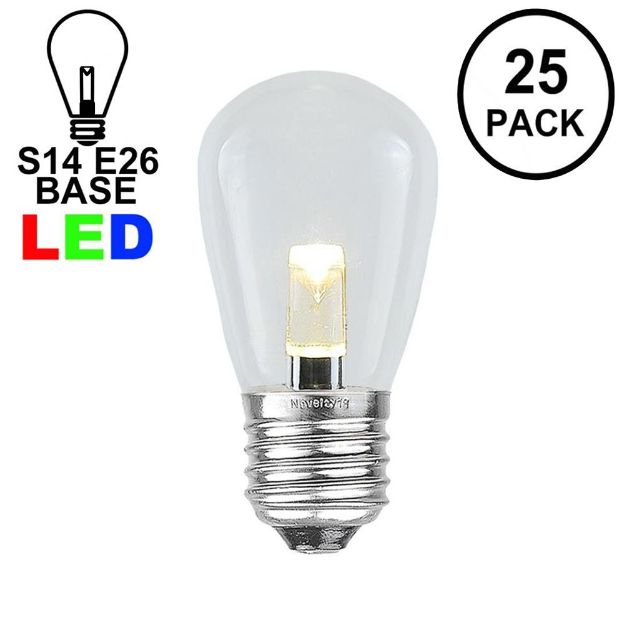 Designer Series Warm White S14 LED Medium Base e26 Bulbs 25 Pack