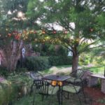 25 G40 Globe String Light Set with Red Satin Bulbs on White Wire