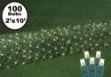 Warm White LED Net Lights 2x10 Green Wire