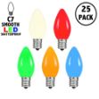 C7 - Multi - Ceramic (plastic) LED Replacement Bulbs - 25 Pack