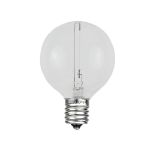 Black Light LED Filament G50 Globe Bulbs - 25pk
