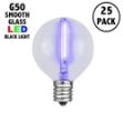 Black Light LED Filament G50 Globe Bulbs - 25pk