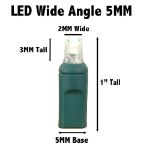 Commercial Grade Wide Angle 100 LED Yellow Purple Green 50' Long on Green Wire