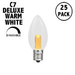 C7 Pro - Deluxe Warm White - Glass LED Replacement Bulbs - 25 Pack***ON SALE***