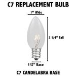 C7 Pro - Frosted Red - Glass LED Replacement Bulbs - 25 Pack***ON SALE***