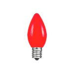 C7 Pro - Frosted Red - Glass LED Replacement Bulbs - 25 Pack***ON SALE***