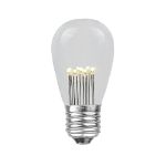 24 LED Warm White S14 Commercial Grade Suspended Light String Set on 48' of White Wire 