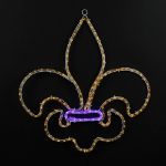 24" Fleur-De-Lis LED Mardi Gras Motif