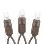 Commercial Grade Wide Angle 50 LED Pure White 25' Long on Brown Wire