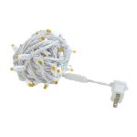 Commercial Grade Wide Angle 50 LED Amber 25' Long White Wire