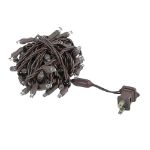 Commercial Grade Wide Angle 50 LED Warm White 25' Long on Brown Wire